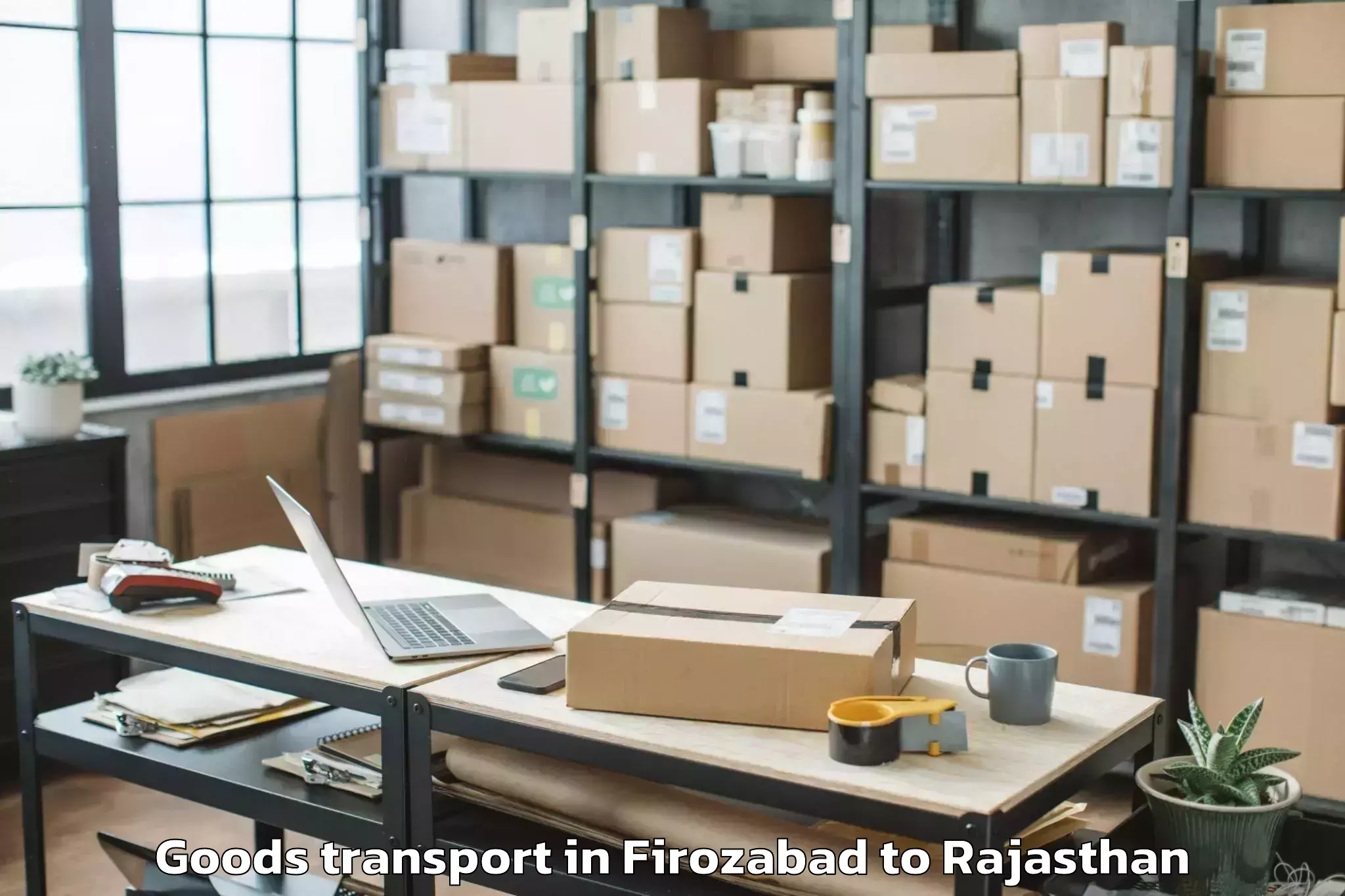 Trusted Firozabad to Malpura Goods Transport